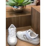 TENIS CASUAL BRANCO COM DETALHE STRASS