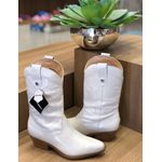 Bota Western Bottero Cano Médio Off-White