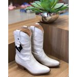 Bota Western Bottero Cano Médio Off-White