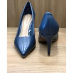 SAPATO SCARPIN COURO ATANADO MARINHO