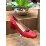 SAPATO SALTO MEDIO VERMELHO FEMININO