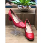 SAPATO SALTO MEDIO VERMELHO FEMININO