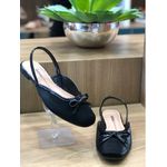 SAPATILHA FEMININO PRETO COM LAÇO