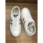 TENIS CASUAL BRANCO E DOURADO FEMININO