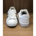 TENIS CASUAL BRANCO E DOURADO FEMININO
