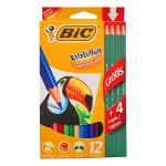 LAPIS DE COR BIC C/12 CORES + 4 LAPIS GRAFITE