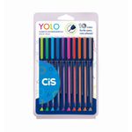 Caneta Esf. Cis Yolo Ponta 0,7MM Estojo C/10 Cores