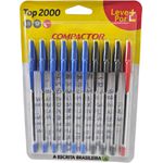 KIT C/10 CANETAS ESFEROGRÁFICAS TOP-2000 - COMPACTOR