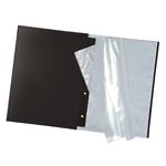 PASTA CATÁLOGO 10 ENVELOPES FINOS COR PRETA DAC