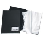 PASTA CATÁLOGO 50 ENVELOPES FINOS COR PRETA DAC 