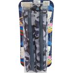 ESTOJO ESCOLAR CAMUFLADO AZUL 2 ZÍPERES DATERRA