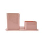 PORTA CANETAS DUPLO ROSA - DELLO