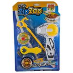PIÃO ZIP ZAP COM LUZ LANÇADOR - amarelo - DM Toys