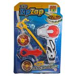 PIÃO ZIP ZAP COM LUZ LANÇADOR - vermelho - DM Toys