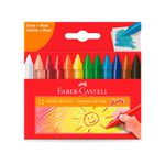 GIZÃO DE CERA - 12 CORES FABER CASTELL