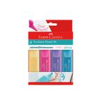 MARCA TEXTO C/4 CORES PASTEL FABER CASTELL