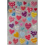 CARTELA DE ADESIVOS CORAÇÃO EM ALTO RELEVO - INTERPONTE