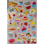 CARTELA DE ADESIVOS FOODS EM ALTO RELEVO - INTERPONTE