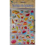 CARTELA DE ADESIVOS FOODS EM ALTO RELEVO - INTERPONTE