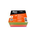 BLOCO ADESIVO CUBO COLORIDO 76MMx76MM 400F UND JOCAR OFFICE