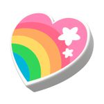 BORRACHA TR FUN MERCUR CORAÇÃO - ARCO-ÍRIS