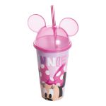 COPO COM ORELHA MINNIE 500ML ROSA