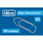 CLIPS 6/0 GALVANIZADO C/25 UNIDS. TILIBRA