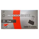 PRENDEDOR DE PAPEL 32MM C/12UN PRETO VMP