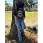Moletom Feminino Rodeo Tradicional Wild West - Marrom