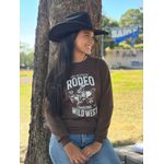 Moletom Feminino Rodeo Tradicional Wild West - Marrom