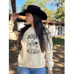 Moletom Feminino Rodeo Tradicional Wild West - Vanilla
