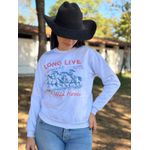 Moletom Feminino Long Live Cowgirls - Branco