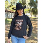 Moletom Feminino Western Grit - Preto
