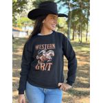 Moletom Feminino Western Grit - Preto