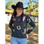 Moletom Feminino Country Life - Preto