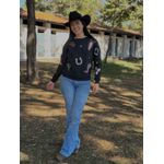 Moletom Feminino Country Life - Preto