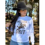 Moletom Feminono Western Grit - Branco