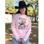 Moletom Feminino Western Grit - Rosa BB