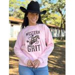 Moletom Feminino Western Grit - Rosa BB