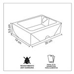 CAIXA MULTIUSO COM VISOR KRAFT 200x140x55 CM - 10 UNIDADES