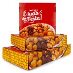 EMBALAGEM CAIXA SALGADOS MÉDIA É HORA DA FESTA - 10 UNIDADES