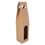 CAIXA PRESENTE CARTONADA KRAFT P/ GARRAFA 90X390X90 - 01 UNIDADE 