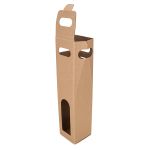 CAIXA PRESENTE CARTONADA KRAFT P/ GARRAFA 90X390X90 - 01 UNIDADE 