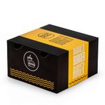 CAIXA LANCHE HAMBURGUER GRANDE BLACK YELLOW - 50 UNIDADES