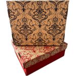 CAIXA PARA BOLO PARA PL 08/07 ARABESCO FLORAL VERMELHO