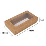 CAIXA 8 BOMBOM PREMIUM C/ VISOR KRAFT 180X105X40 - 10 UNIDADES 