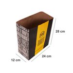 SACO KRAFT DELIVERY BLACK YELLOW - TAMANHO M | 50 UNIDADES