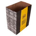 SACO KRAFT DELIVERY BLACK YELLOW - TAMANHO G | 50 UNIDADES