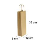 SACOLA PARA 1 GARRAFA LISA 120x60x350 - 10 UNIDADES