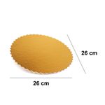 CAKE BOARD OURO PREMIUM 26cm - 10 UNIDADES